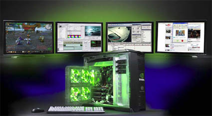 Nvidia (not ATI) has built what AMD considers the ultimate QuadFX machine. we were told that teh system can be seen at Nvidia's headquarter in Santa Clara, CA.