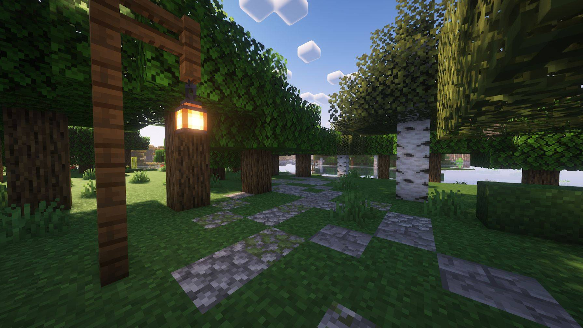 Minecraft Mods - Countered's Settlement Roads showing off a path between villages