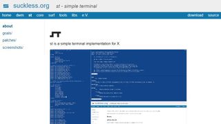 Website screenshot for st (simple terminal)