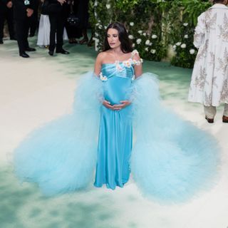 Lea Micheleon the red carpet at the Met Gala 2024