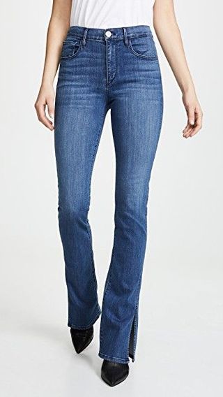 High Rise Split Seam Jeans