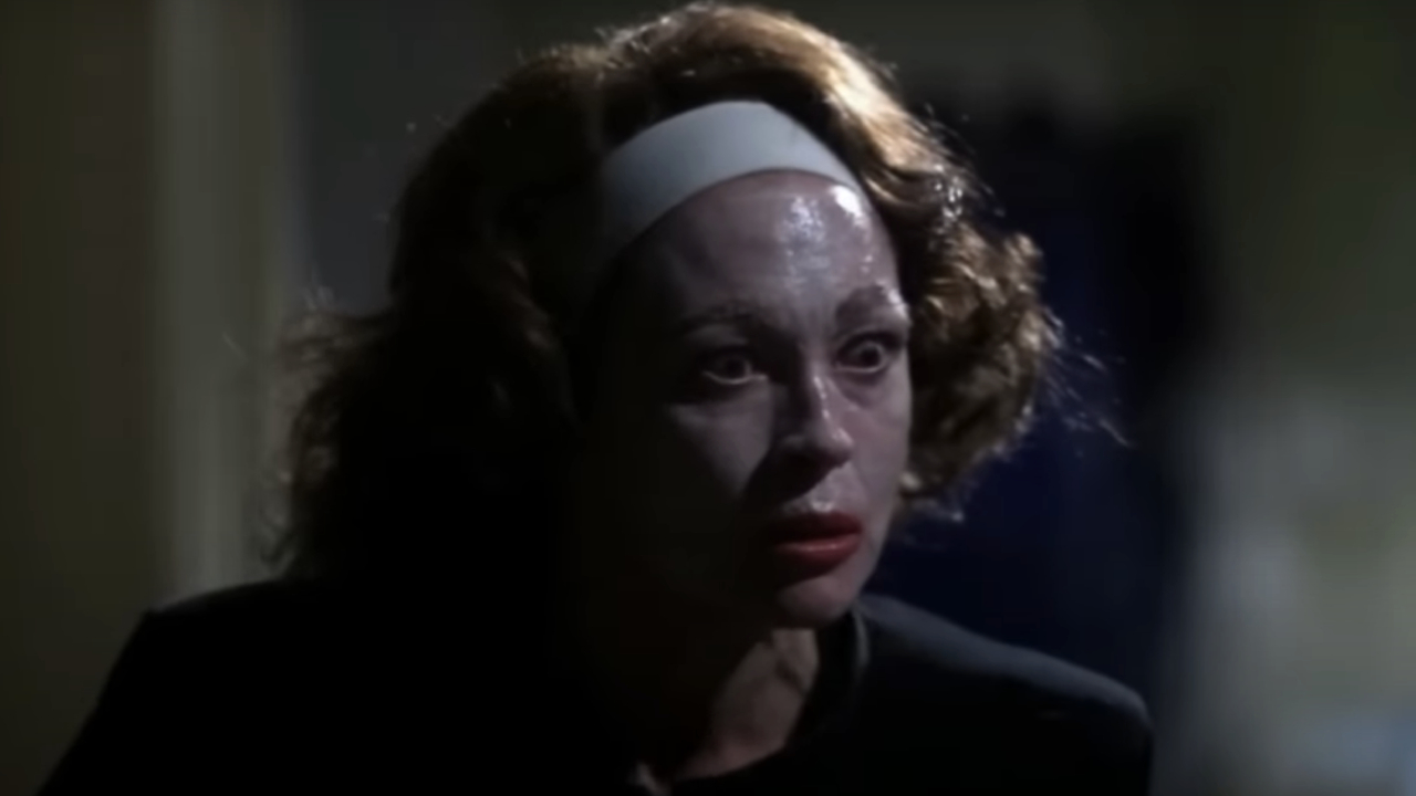 Faye Dunaway as a distressed Joan Crawford in Mommie Dearest