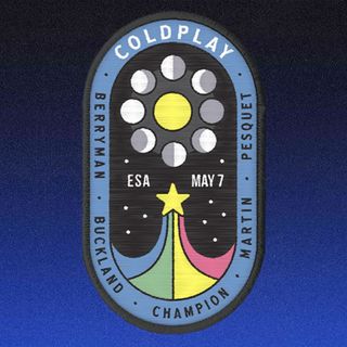 The European Space Agency x Coldplay patch celebrates the call the band made to the International Space Station to debut their new single "Higher Power" and raises funds to protect Earth.