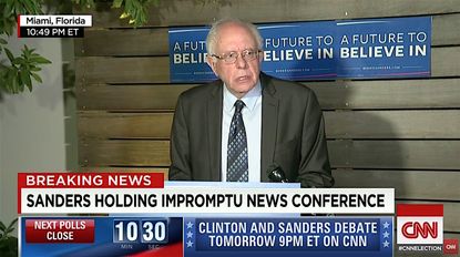 Bernie Sanders speaks after Michigan primary