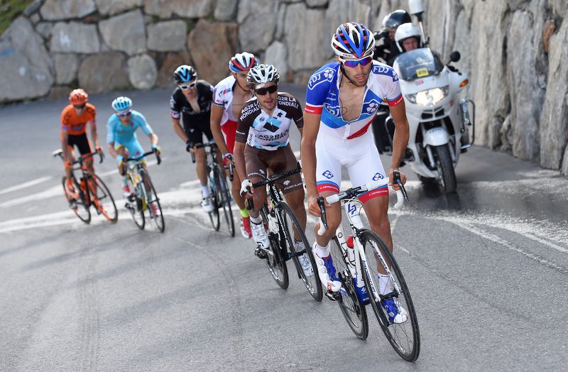 Thibaut Pinot (FDJ) leading the GC group