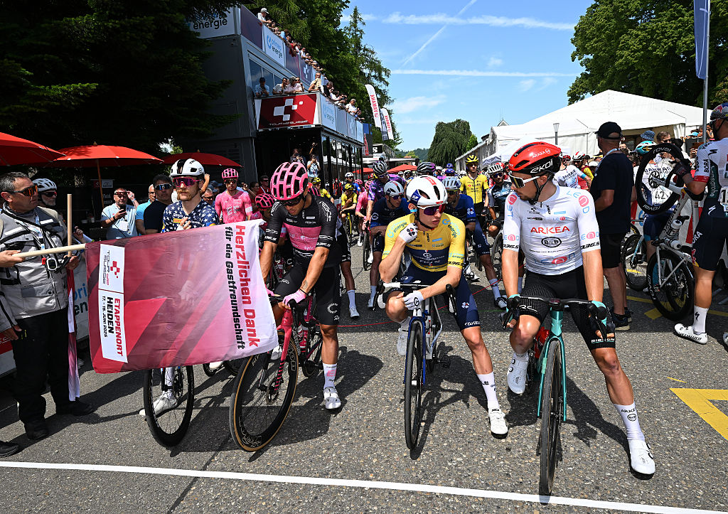 2025 Tour de Suisse stage 4: Classification leaders and stage 3 winner at the start of the stage