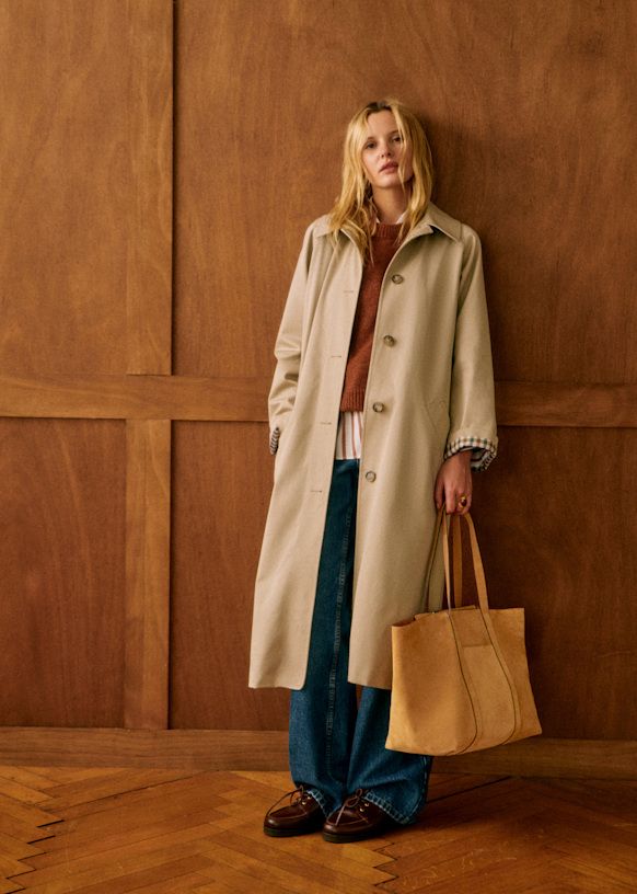 Clyde Coat - Light Beige - Organic Cotton - Sézane