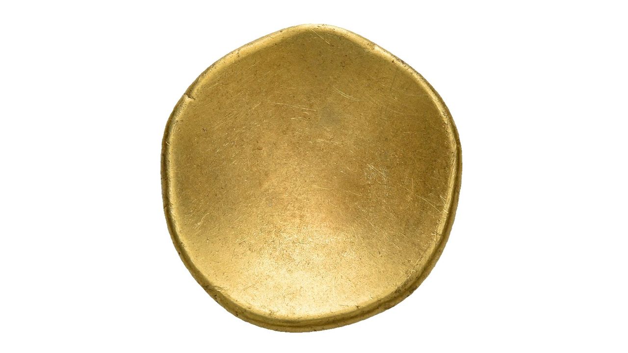 A Celtic "rainbow cup" coin from Brandenburg, Germany.