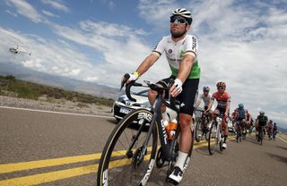 Mark Cavendish (Dimension Data) in the bunch during stage 4 in San Juan