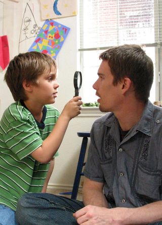 Ellar Coltrane and Ethan Hawke in Boyhood.