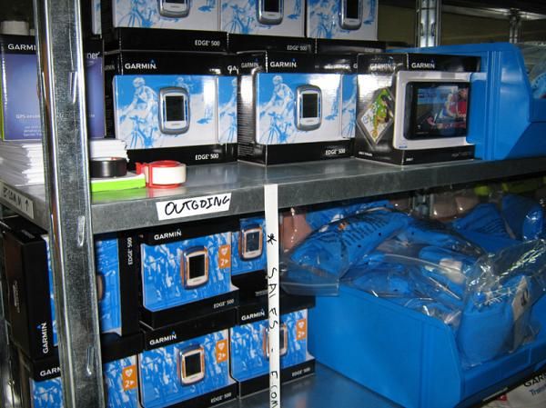 Garmin-Transitions also operate a sales service out of the service course, allowing fans to buy the same materials used by the team.