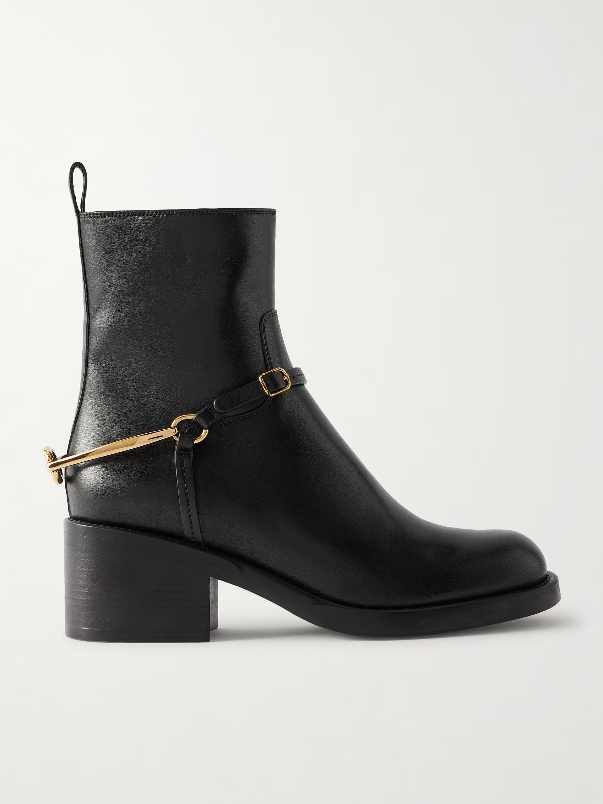 CHLOÉ, Dakota Embellished Leather Ankle Boots