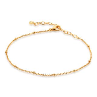 Gold Vermeil Fine Beaded Chain Bracelet