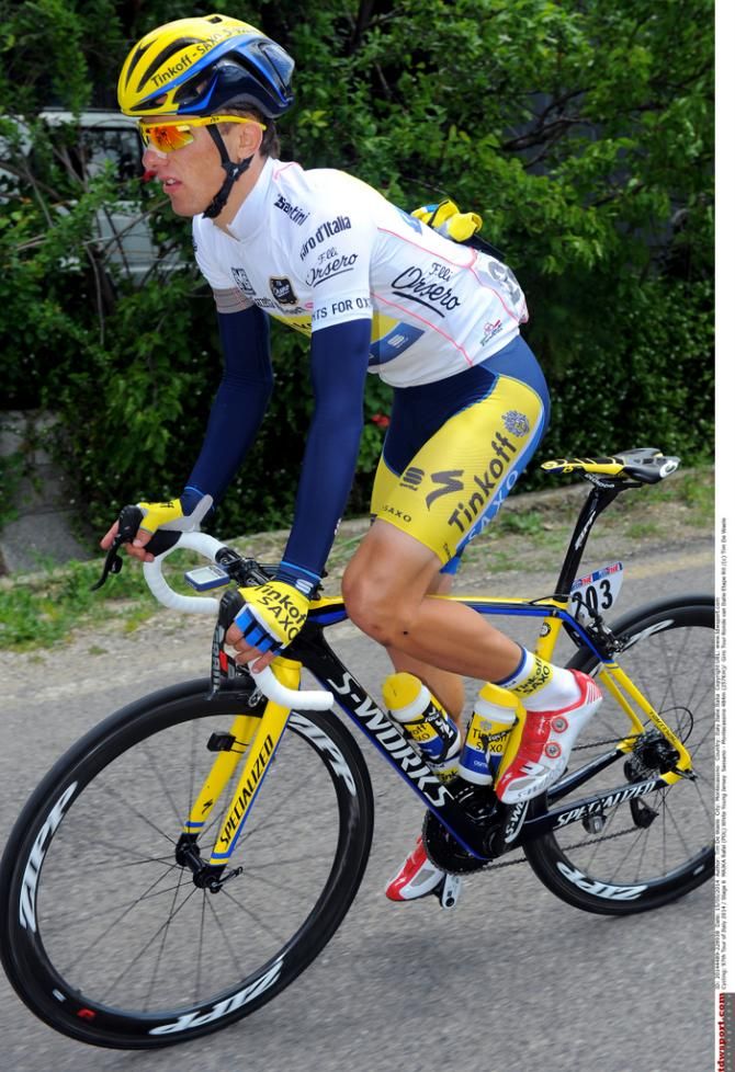 Rfal Majka (Tinkoff-Saxo) wearing the maglia bianco