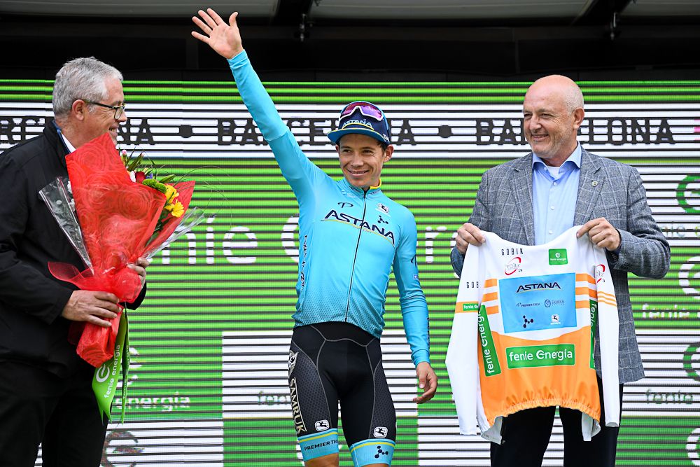 Miguel Angel Lopez on the Catalunta podium