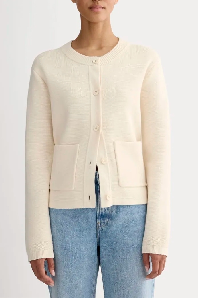 Everlane, The Crew Cardigan in Everyday Cotton 