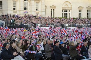 The audience during the VE Day 70: A Party to Remember concert on Horse Guards Parade