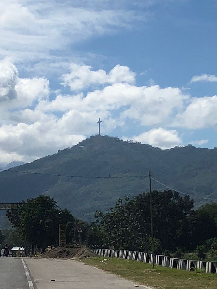 Closer view of Mount Samat