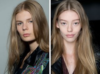 The only makeup at Van Noten's show this season was a 'lip ring', painted onto each girl by Peter Phillips