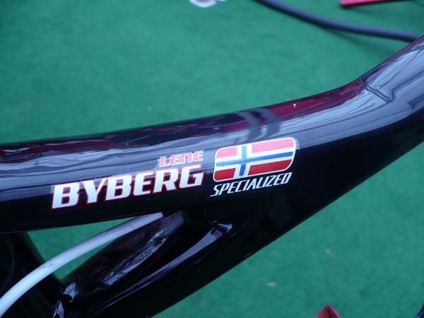 Lene Byberg (Specialized Racing) got her name on her bike. She raced it to fifth at the Offenburg World Cup after having it for just a few days.