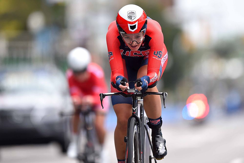 Chloe Dygert (UnitedStates of America) wins the junior world title in the time trial