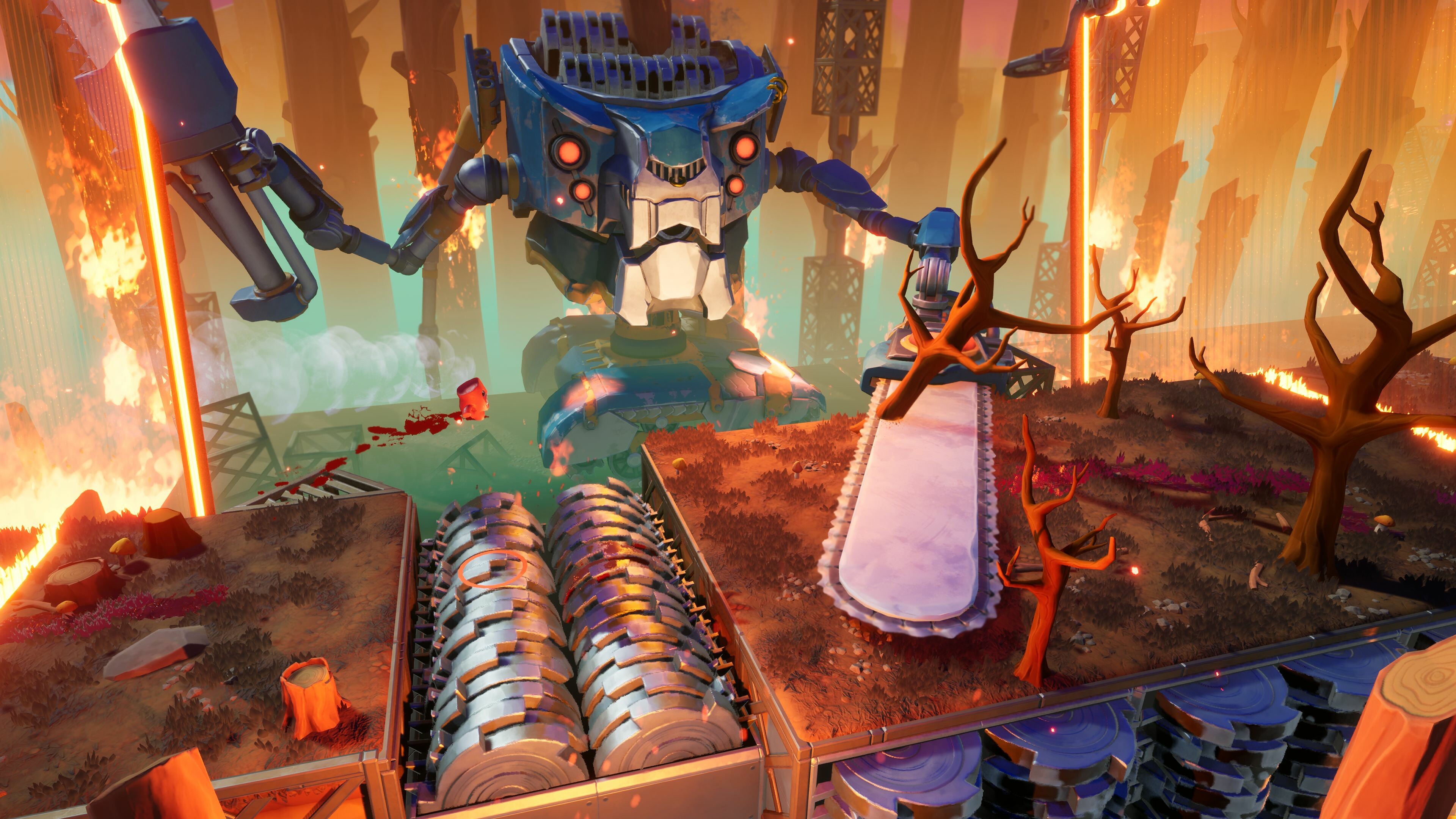 Super Meat Boy 3D; a colourful platform game
