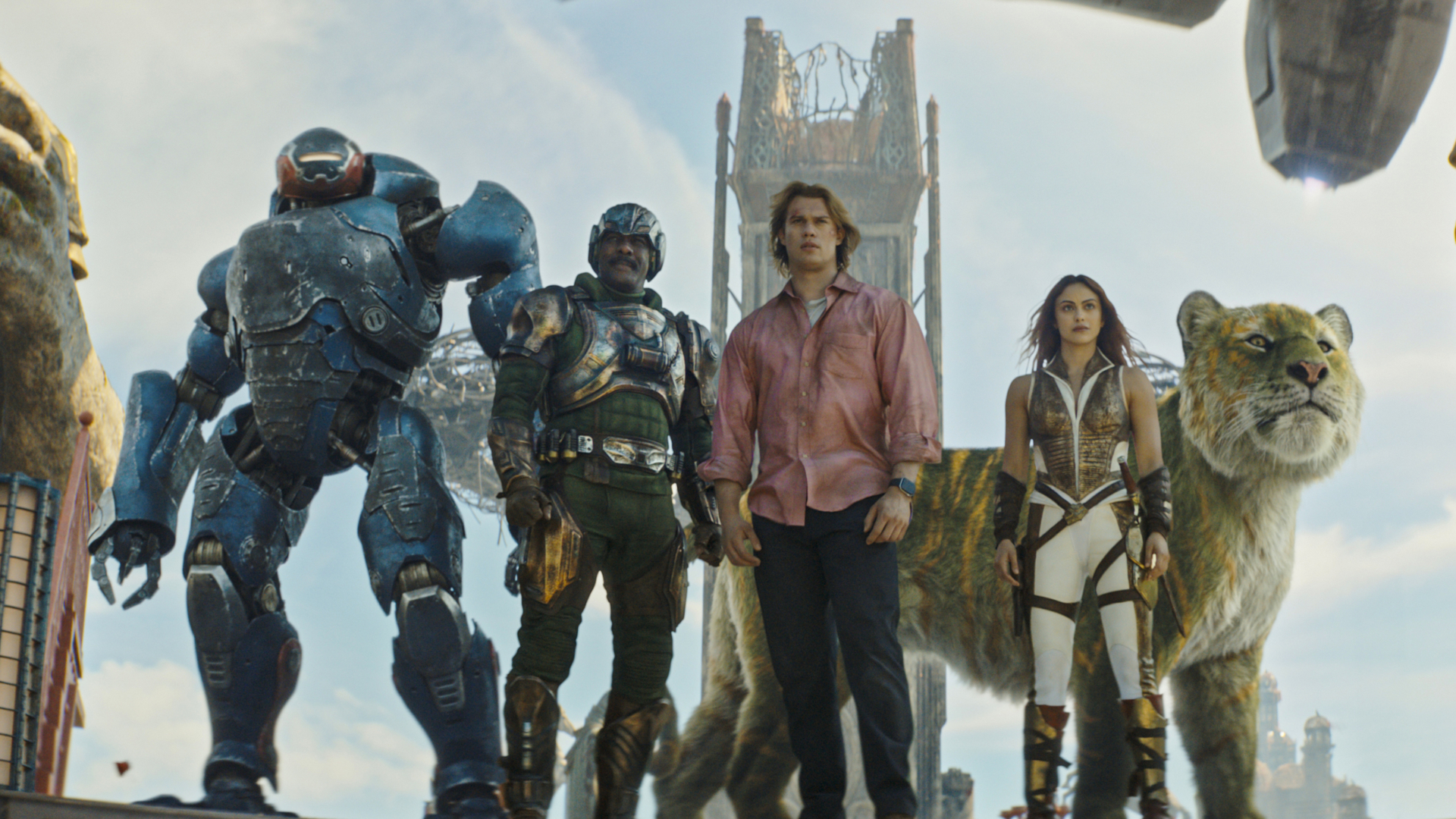 a group of heroic sci-fi warriors