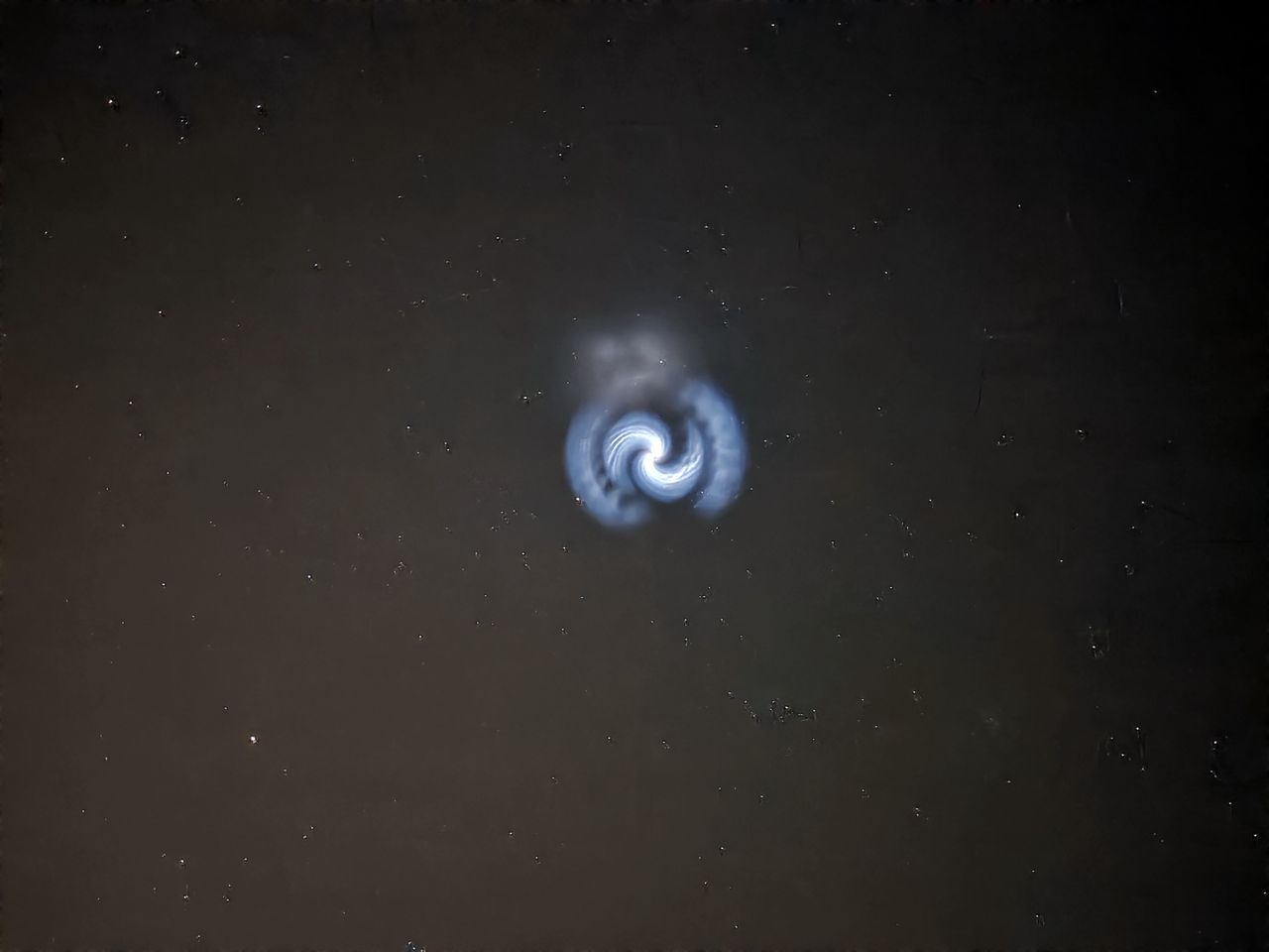 A blue spiral captured by Daniel Puchalski from Poland on Monday (March 24)