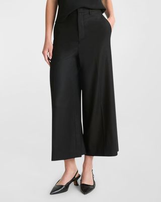 Brushed Flannel Mid-Rise Culottes