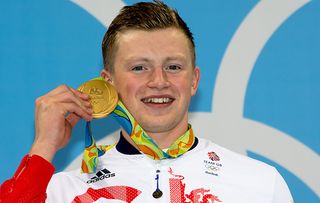 Britain's Adam Peaty winning Olympic gold in Rio.