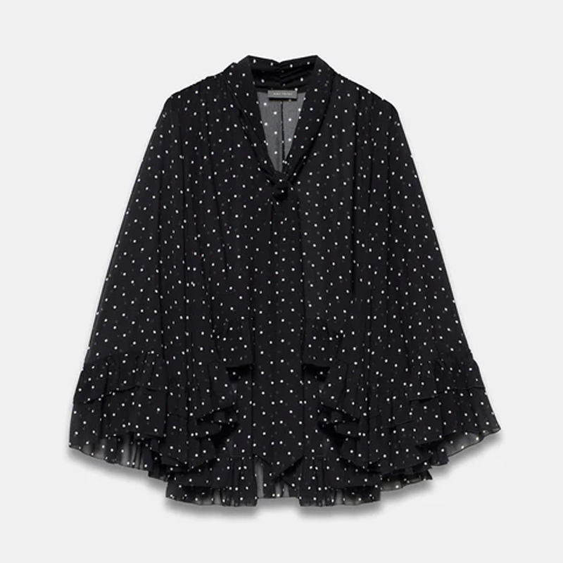 black and white polka dot top Mint Velvet
