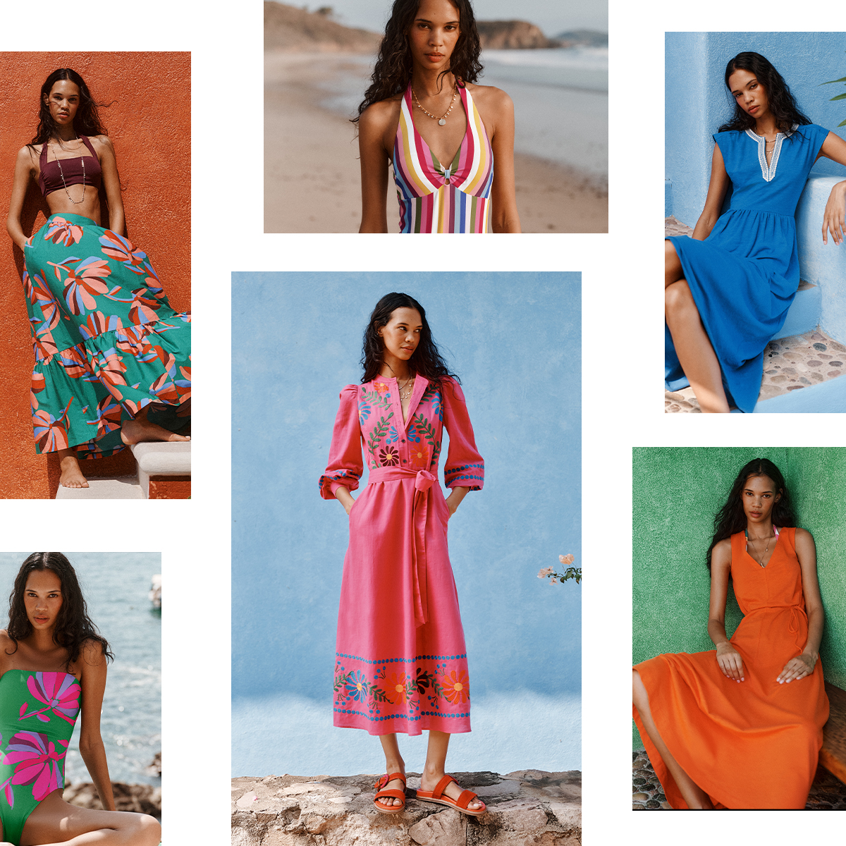 Collage Image of Chic Resortwear Pieces From Boden