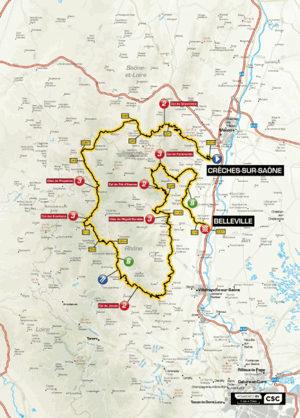 <p>Paris - Nice - Stage 4 Map</p>