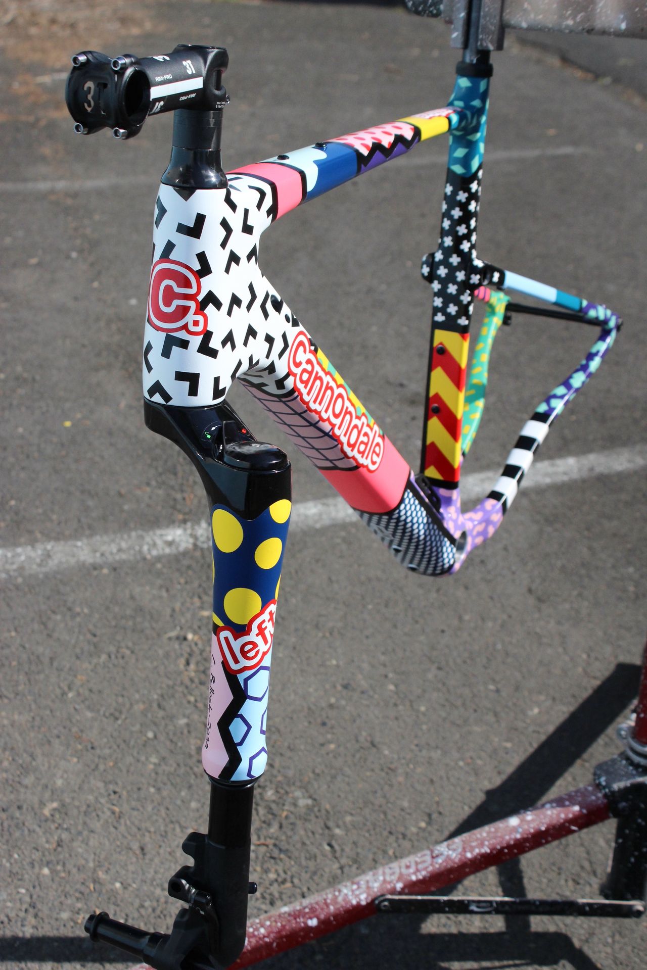 Rane Roatta's Cannondale Topstone LEfty painted by Dr Curtis Bullock
