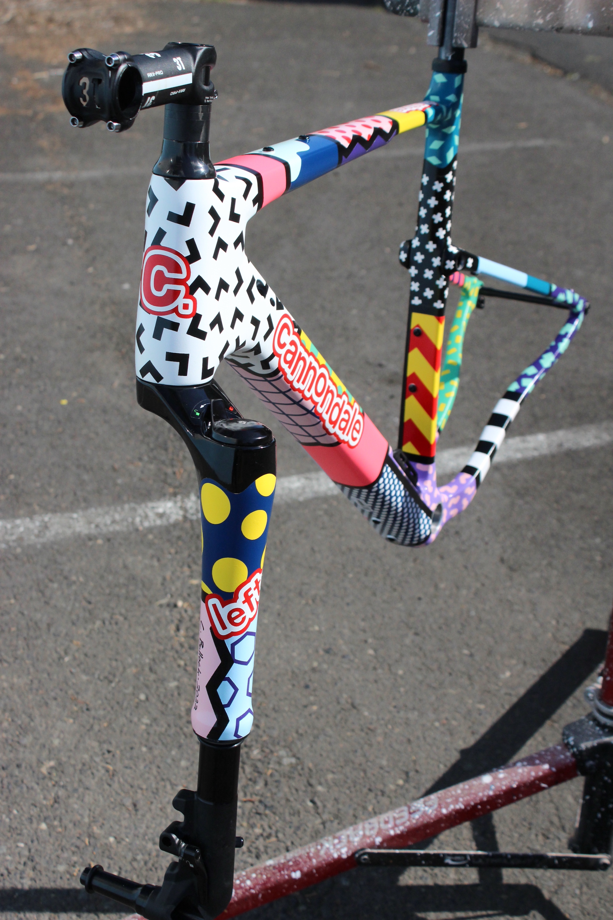Rane Roatta's Cannondale Topstone LEfty painted by Dr Curtis Bullock