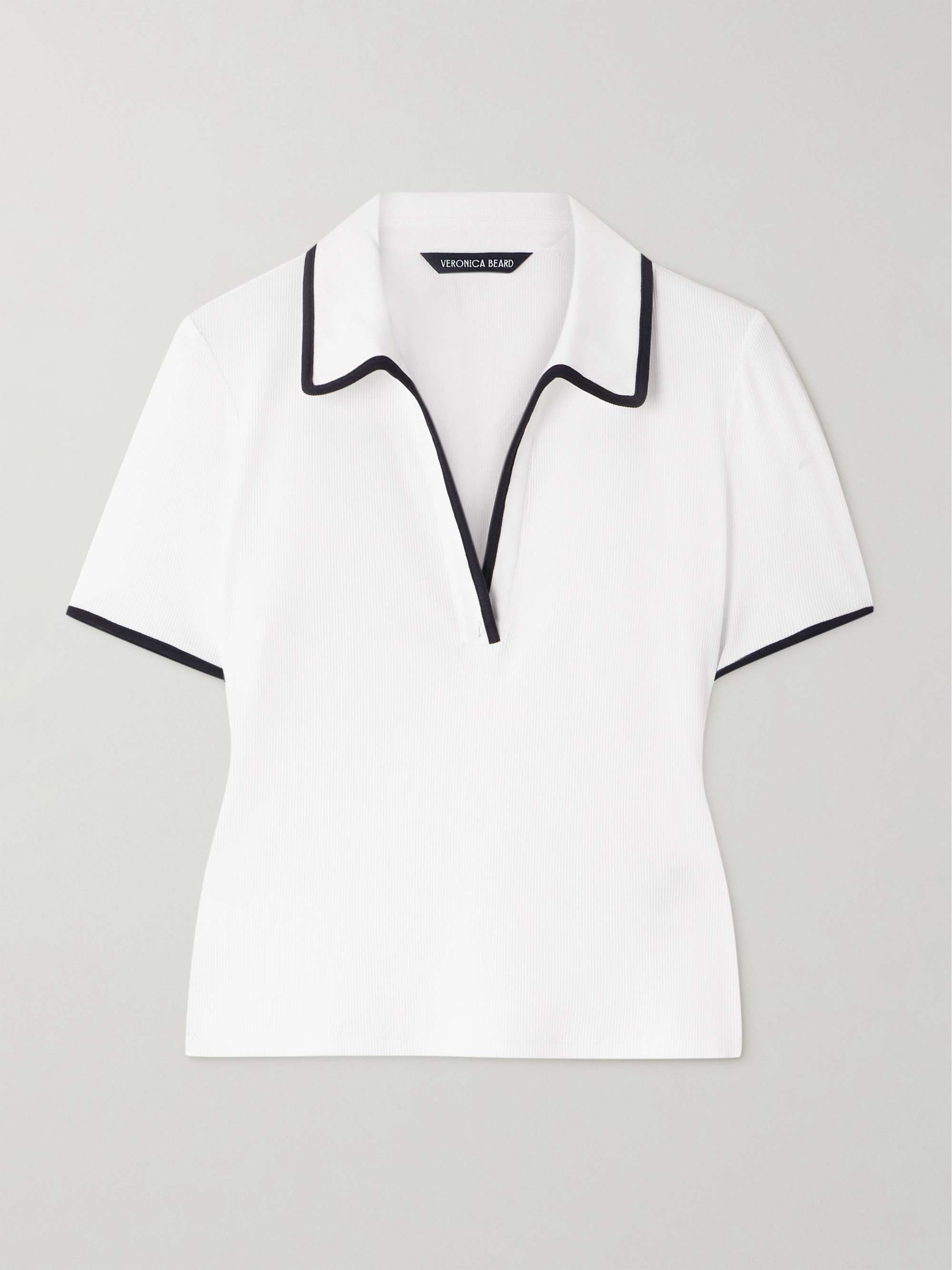 Kearney Ribbed Stretch-Cotton Polo Shirt