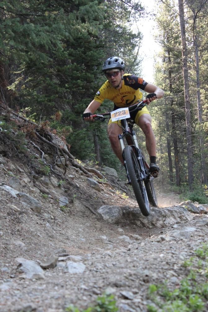 Macky Franklin coming off of Wheeler Pass after the bacon feed