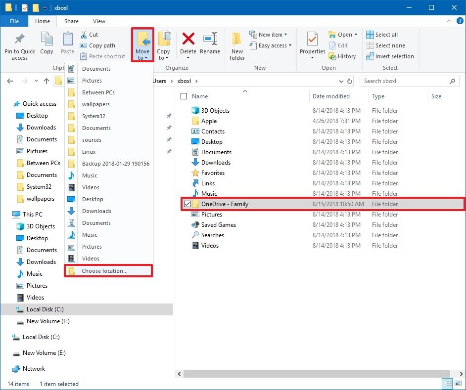 change default file save location windows 10