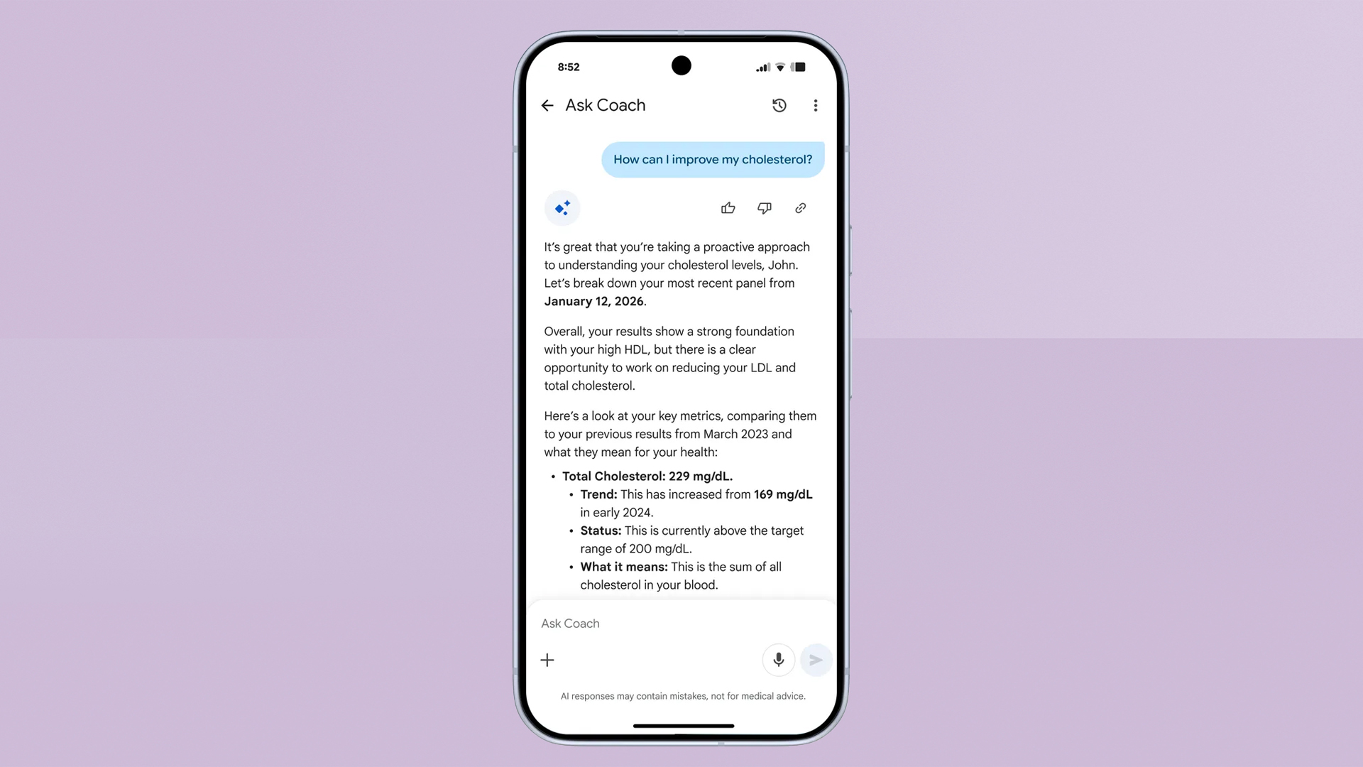 Fitbit Personal Health Coach screenshot