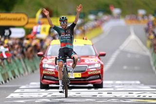 Tour de France 2023 stage 5: Jai Hindley celebrates the victory