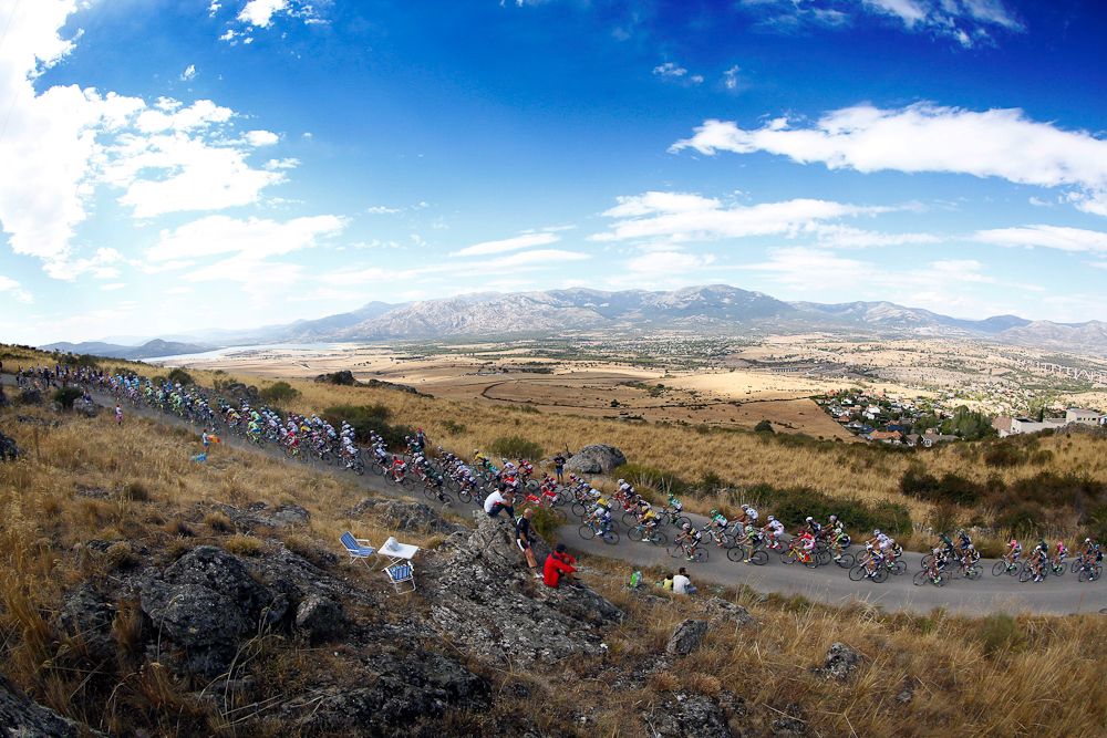 The peloton in action during stage 20.