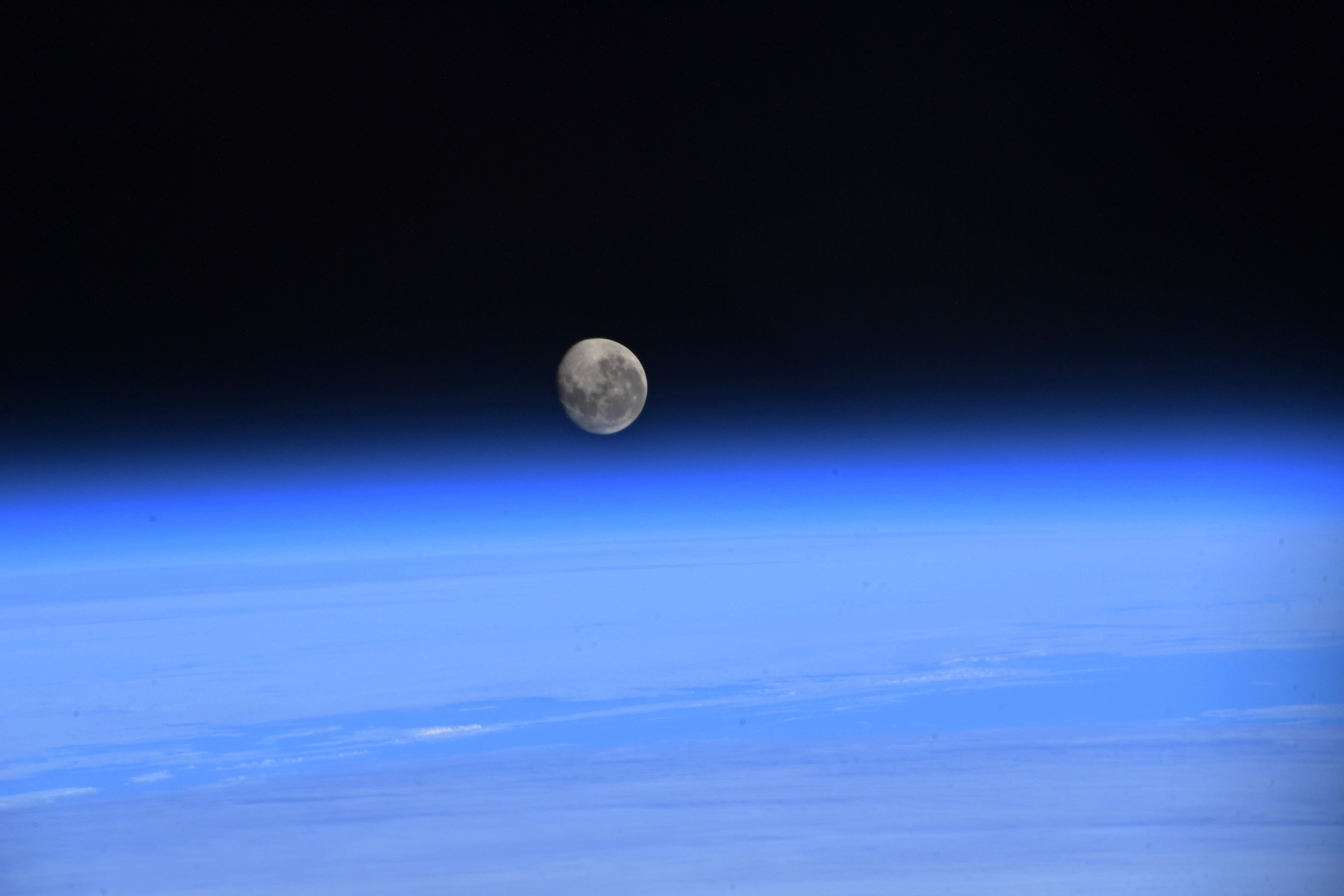 international space station moon