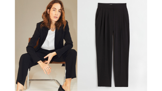 H&M smart cropped black trousers