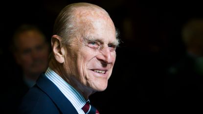 Prince Philip, Duke of Edinburgh smiles during a visit to the headquarters of the Royal Auxiliary Air Force's (RAuxAF) 603 Squadron on July 4, 2015 in Edinburgh, Scotland.