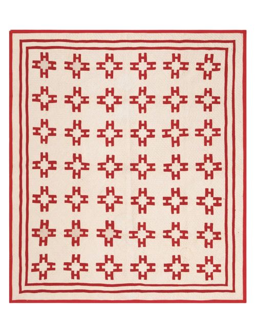 Nazmiyal Collection Geometric Antique American Quilt