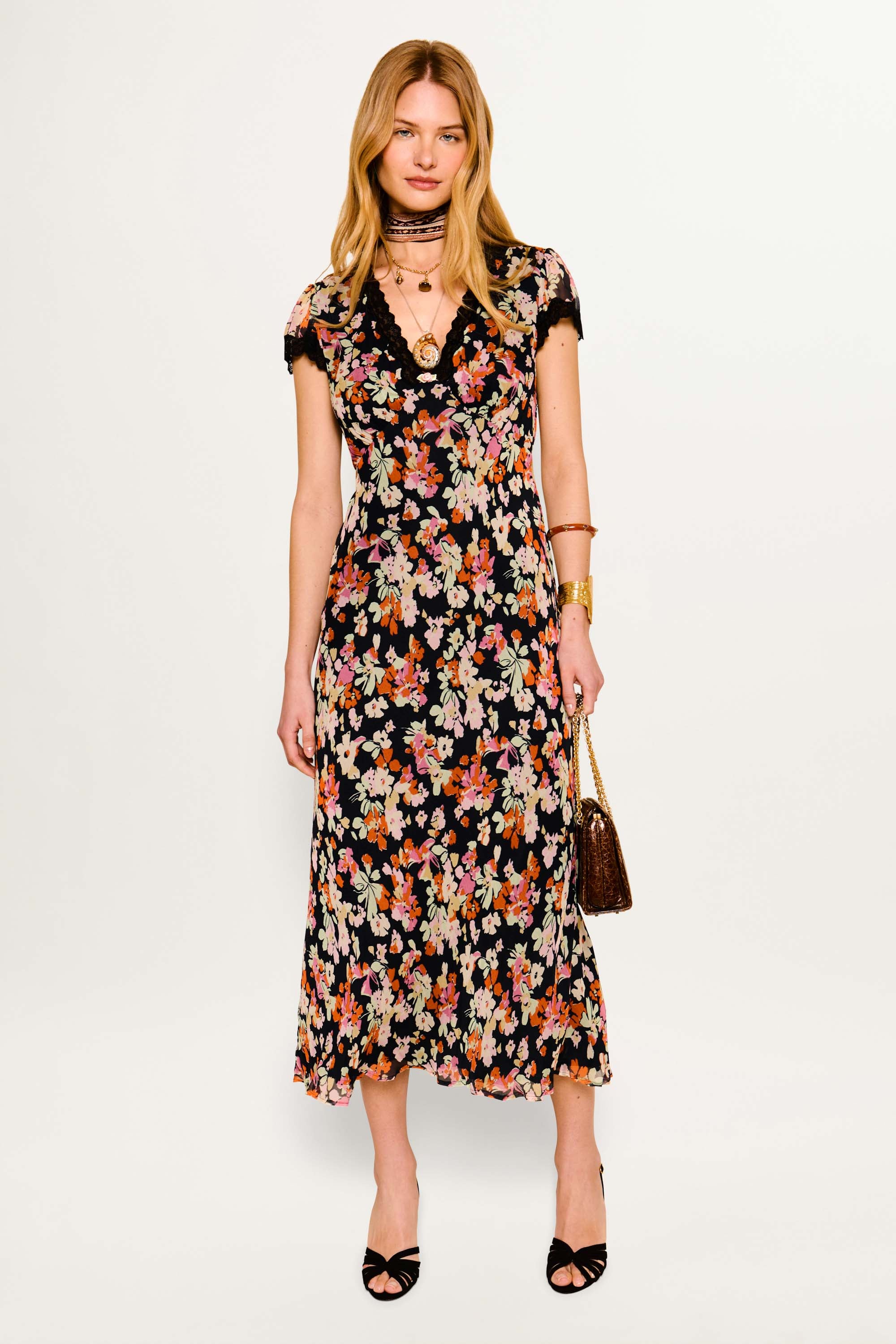 Clarice - Primrose Floral Deep Navy