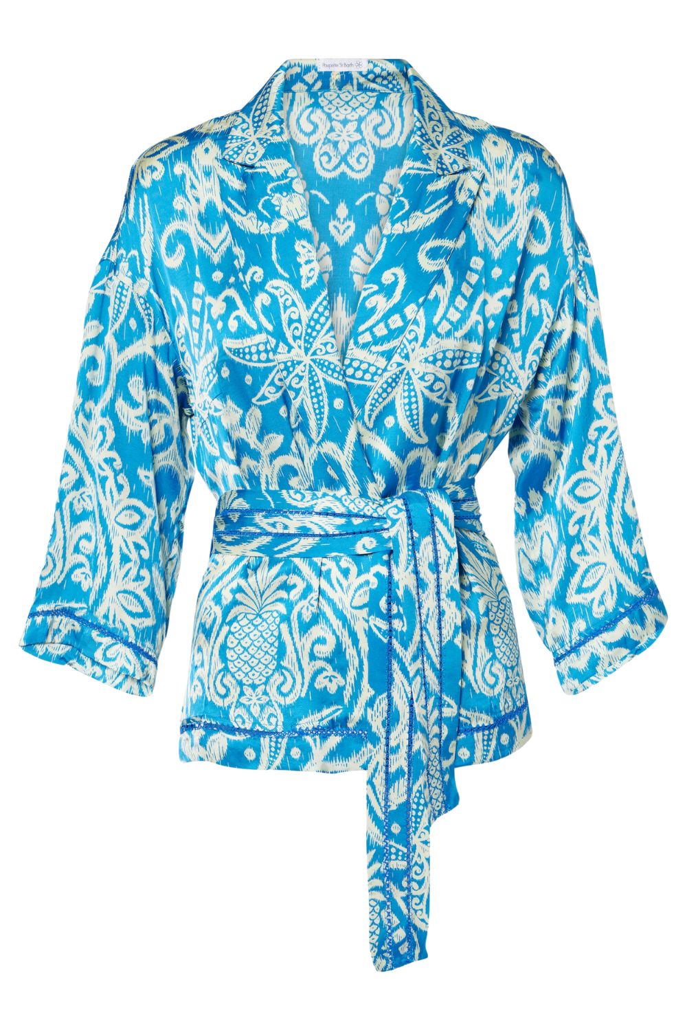 blue printed poupette st barth shirt