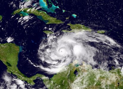 Hurricane Matthew, pictured in the Caribbean Sea