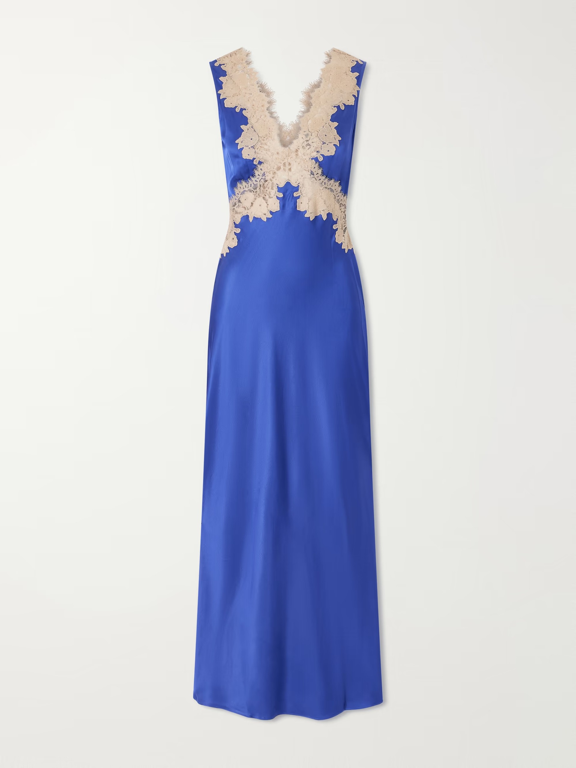 Rixo, Lysandra lace-trimmed satin midi dress