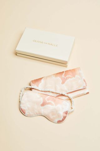 Audrey Icarus Peach Cloud Eye Mask in Silk Satin